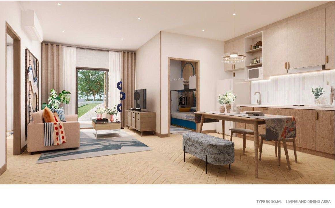 The Title Adora Rawai — unit living area render